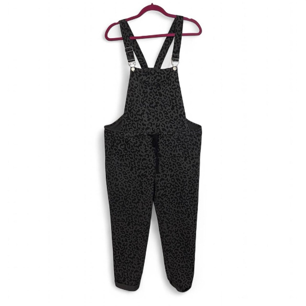 Blue Buttercup Grey & Black Animal Print Overalls Medium